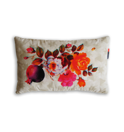 decorative cushion, interior design, office interior design, restaurant interior design, velvet cushions, Arabesque design, orange roses, flower, throw pillows 