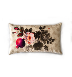 decorative cushion, interior design, office interior design, restaurant interior design, velvet cushions, Arabesque design, grey roses, flowers 