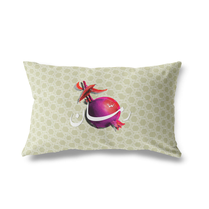 Middle East, cotton cushion, linen, Beirut, decorative cushion, throw pillow, interior design, office interior design, restaurant interior design, Pomegranate 