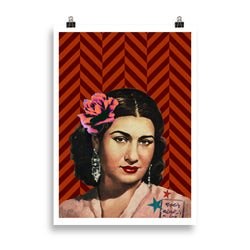 home wall decor, restaurant wall decor, hotel wall decor, wall print, wall decor, Middle Eastern wall decor, 1950s, Um Kulthum 