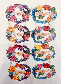 vintage stickers, victorian stickers,  flower stickers , Alistair Allen Reproduction 
