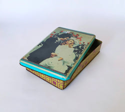 Vintage, 1960s, tin box, wedding, collector's item, biscuit box