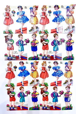 Girl meets Boy stickers, Alistair Allen reproduction