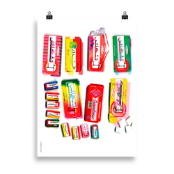 home interior design, hotel interior design, restaurant interior design, retail interior design, Chiclets, pop art, wall print, wall decor 