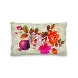  Flowers tray, pomegranate tray, decorative tray, Middle East, office interior design, restaurant interior design, cotton cushions, decorative cushions, throw pillows, vintage color palette 
